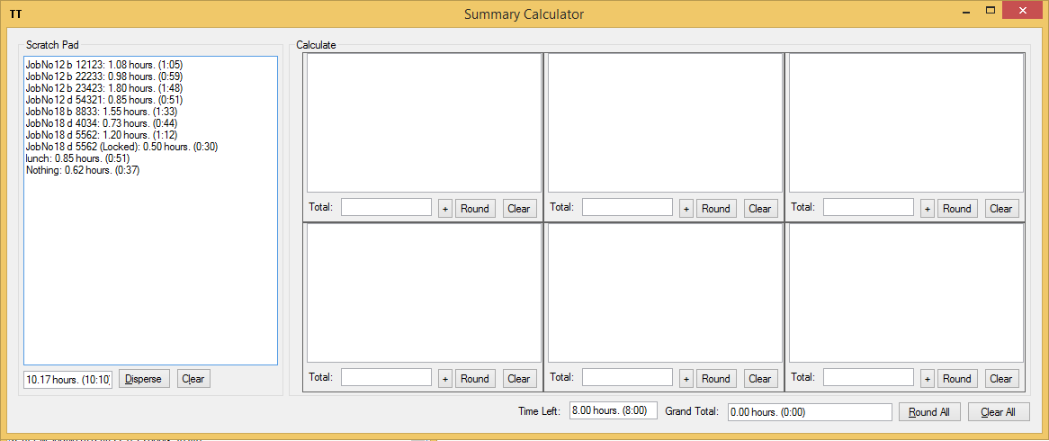 Summary Calculator
